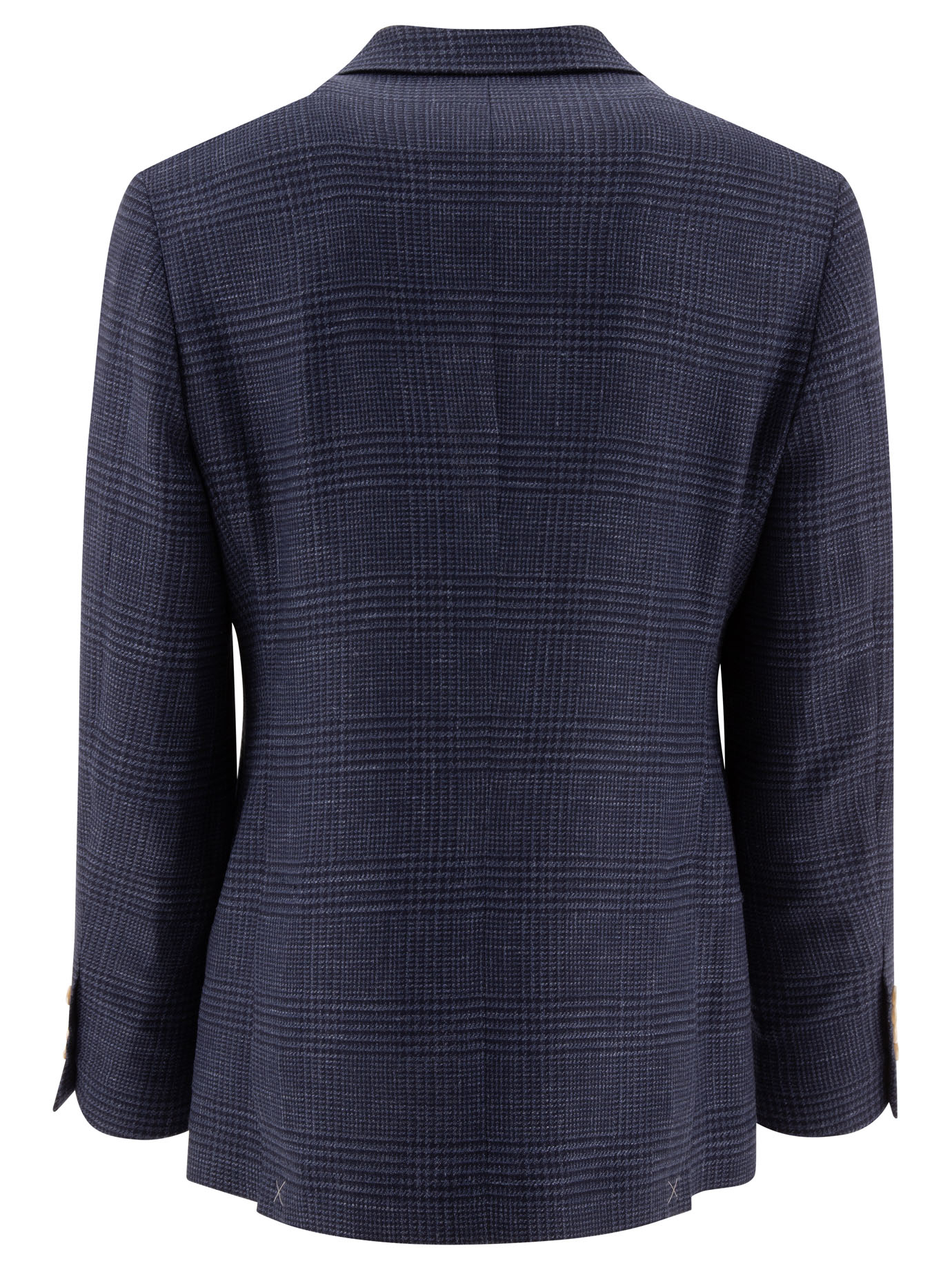 BRUNELLO CUCINELLI Blue Prince of Wales deconstructed blazer